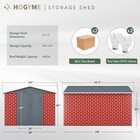 Jaxsunny 8 X 12ft Outdoor Storage Shed Steel Tool Shed With Lockable Doors Vents