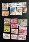 35  Wild Cat Stamps    Nice Mix Of Ww Animal Topical Stamps    lot 376 
