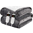 Electric Heated Blanket Soft King Size Dual Control Fast Heating Timer Auto Off