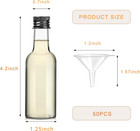 50 Pack 1 7oz Mini Liquor Bottles With Labels  Plastic Alcohol Bottles  Airtight
