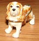 Cavalier King Charles Spaniel Enameled Box  3724  Australian Crystals  Enameled