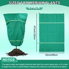 4x Plant Cover Freeze Protection Reusable Winter Shrub Tree Frost Drawstring Bag