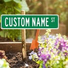 Personalized Street Style Metal Sign Custom Name St Indoor Farmhouse Wall Decor