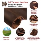 Elw Oil Tanned Leather 5-6 Oz  2-2 4mm  Pre-cut In Sable Brown Cowhide Leather