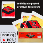 Tack Cloth 6 Pack Paint Woodworking Sticky Tac Rag 18x36        Clean Dust New