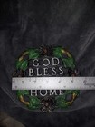 Vintage Cast Iron Floral Accent Trivet    god Bless Our Home    Green Black