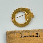 Washington And Lee University Vtg Lapel Pin Crest Circle Brooch Gold Tone Alumni