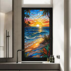 Retro Static Cling Privacy Translucent Window Film Frosted Stained Glass Sticker