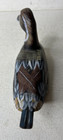 Vtg Hand Carved Painted Wooden Duck Shelf Sitter Figurine 6 