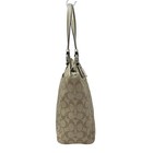 Auth Coach Signature Pattern  Heritage F19815 Beige Gold Pink Pvc Leather -