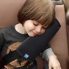 Seat Belt Pillow For Kids  Extra Soft Toddler Travel Large  pack Of 1  Black