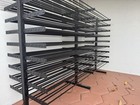 Commercial Grade Free Standing Wine Rack Double-sided Large Capacity Metal Black