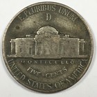 1943-d Jefferson  war  Nickel 35  Silver - Fine  f  Km 192a - N43df