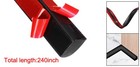 0 7 x0 86 x240  Flexible Quarter Round Wall Trim Double Self-adhesive Black