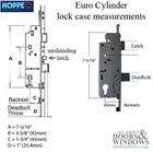 Hoppe Hls9000 Multipoint Lock Manual Tongue Gear 45mm Backset 92mm Pz 1 Inch De