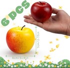6 Pcs Artificial Apples Fake Fruits Apples Decoration Realistic Artificial