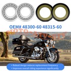 Fork Neck Post Stem Bearing Race Dust Seals Set For Harley Electra Glide Softail