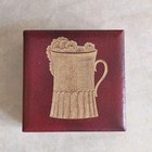 Vintage Swank Beer Coasters Set Of 7 With Box Holder Made In Sweden