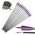 12pack 30  Carbon Arrows Archery Hunting Turkey Feather For Compound recurve Bow