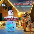 7ft Christmas Inflatables Snowman Outdoor Decorations With Music   Colorful P   