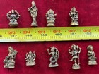 Set Of 9 Brass Hindu Gods And Goddess 1    Average Size