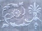 6 Pieces Fine Linen Handmade Embroidered Lace White Guest Towel 14x22  Wedding