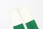 Vintage 80s Nylon Stirrup Athletic Sport Soccer Socks Green White Youth One Size