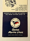 States Marine Lines Matchbook Cover Worldwide Services International Shipping