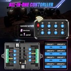 8 Gang Switch Panel Led Light Electronic System For Can-am Polaris Rzr Utv Atv