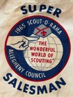 Vtg 1965 Scout-o-rama Allegheny Council Bsa Boy Scouts America Salesman Pennant