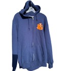 Russell Athletic Navy Blue Jiu Jitsu Lifestyle Zip Up Hoodie Men Xl Orange Graph