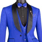 Vinci Men s Royal Jacquard 3 Piece Slim Fit Tuxedo Wedding Suit New
