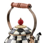 Brand New Mackenzie Childs Courtly Check 2 Quart Tea Kettle