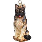 German Shepherd Dog Polish Blown Glass Christmas Ornament Holiday Decoration