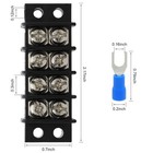 Terminal Block 2 Pack 4 Circuits 20-30a 200v-450v Dual Row Screw Terminals St   