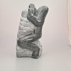 Vtg Canada Eskimo Art Inuit Carved Stone Figure Climbing Rock Sculpture 7  Signd