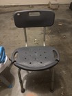 Carex Non-slip Shower bath Chair W  Backrest  Plastic  White blue  2 