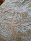Baby Quilt Hand-made Vtg Blue-solid   Gingham-56  X 46  Palette Crib Cuddling