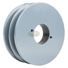Cast Iron 4 75  Dual Groove Pulley 2 Belt B Section 5l With 1  Sheave Bushing