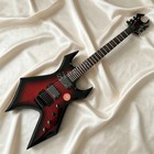 Warlock Solid Body Electric Guitar Flame Maple Top Fr Bridge Hh Pickups Red