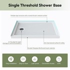 Horow Single Threshold Shower Base Square Acrylic Shower Pan  Non-slip Design