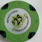 Monaco Casino Collectible 500 Poker Chips-   25  1  5  25  50  100  500  1000 