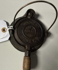 Miniature toy Cast Iron Waffle Iron By Wagner Mfg  Co  Sidney  Ohio C  1910