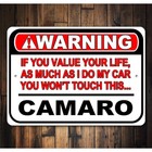 Value Your Life Warning Car Sign
