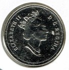 1999 Canadian Brilliant Uncirculated Elizabeth Ii Five Cent Nickel 