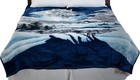 Wolf Blanket - 74x91-inch Printed Winter Wolf Blanket - Plush Thick 7 5lb Fau   