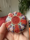 Antique Cloisonne Cinnabar Trinket Tea Jar 2 5 