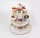 3-tier Cupcake Stand  Lace Trim Cake Stand Holder  Tiered Diy Cupcake White