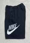 Nike Sportswear Club Fleece Sweat Shorts Boys Xl Black Elastic Waist Swoosh Logo