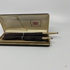 Cross 14 Karat Gold Filled Pen And Mechanical Pencil Set Brown Case Vintage